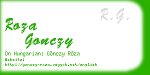 roza gonczy business card