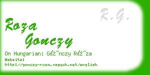 roza gonczy business card